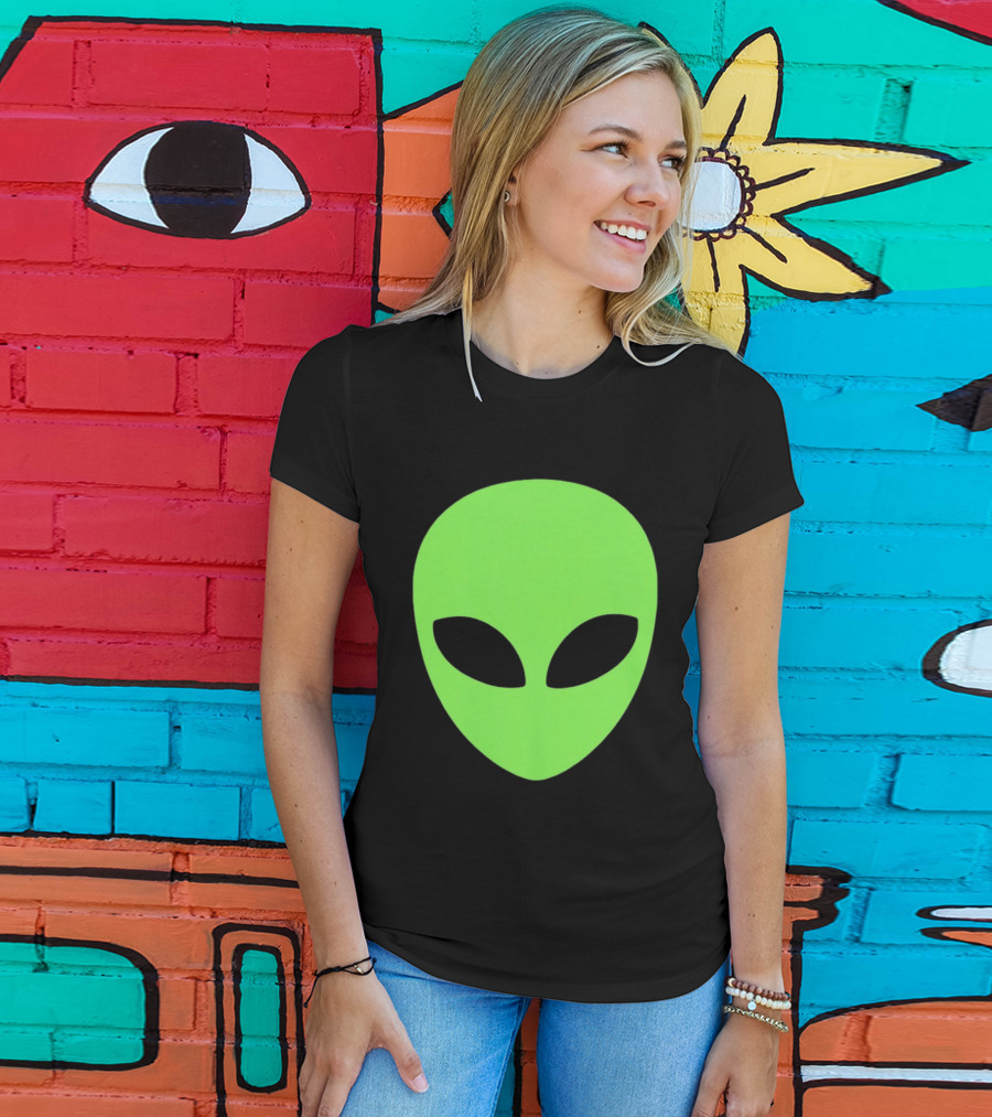 Alien Face 2026 Green Mask T-Shirt