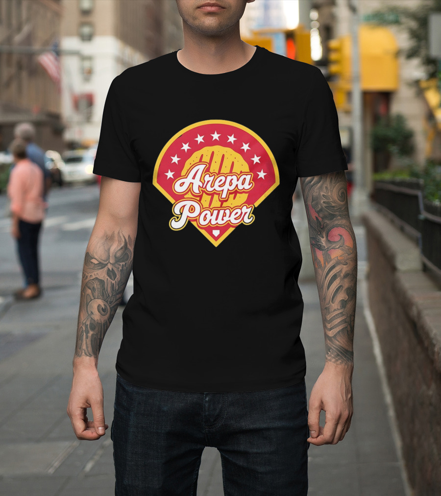 Arepa Power Honor Venezuelan MLB Players Red Baseball T-Shirt