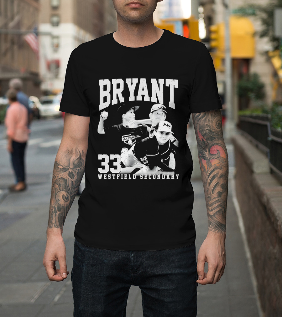 Bryant 33 Westfield Secondary Baseball Player T-Shirt