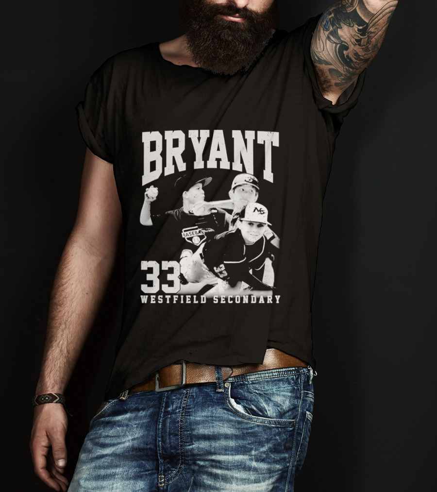 Bryant 33 Westfield Secondary Baseball Player T-Shirt
