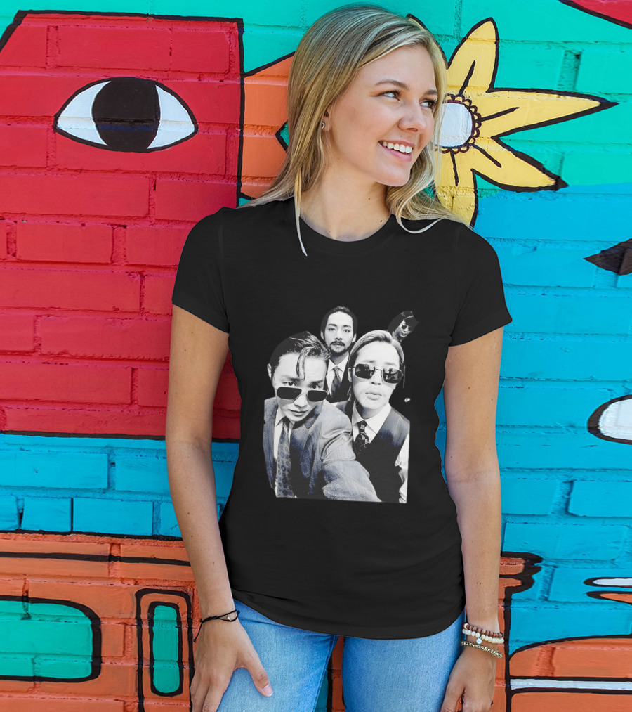 BTS Arirang World Tour Kpop Band Retro Suit Sunglasses T-Shirt