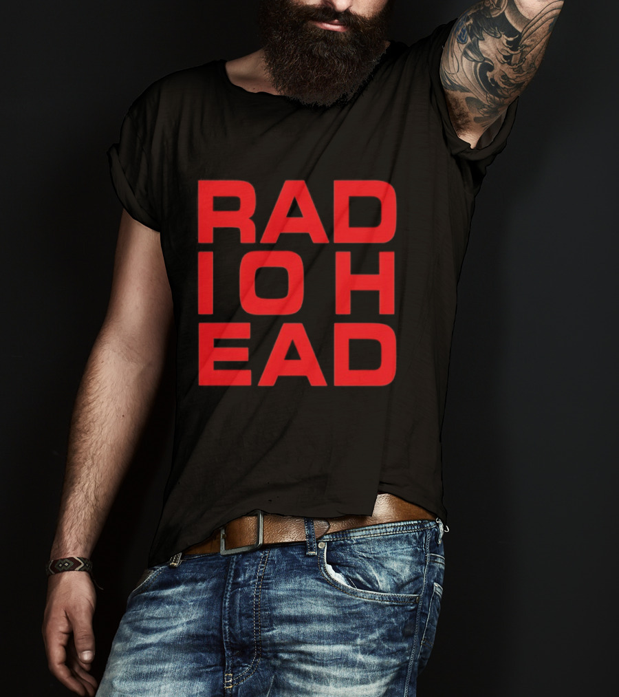 Radiohead BK 25 Bassic Red Text Block T-Shirt