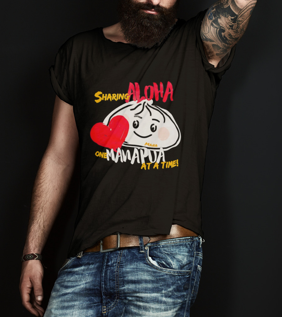 Sharing Aloha One Manapua At A Time Mana Heart T-Shirt