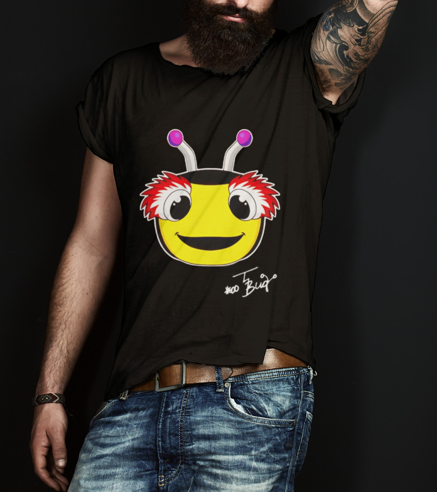 Tampa Bay Lightning Thunderbug Mascot Yellow Face Cartoon T-Shirt