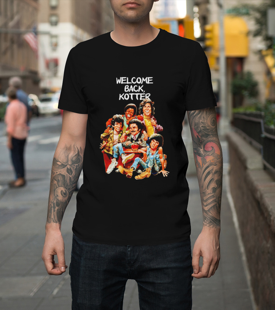 Welcome Back Kotter 1970s Sitcom Cartoon Characters T-Shirt