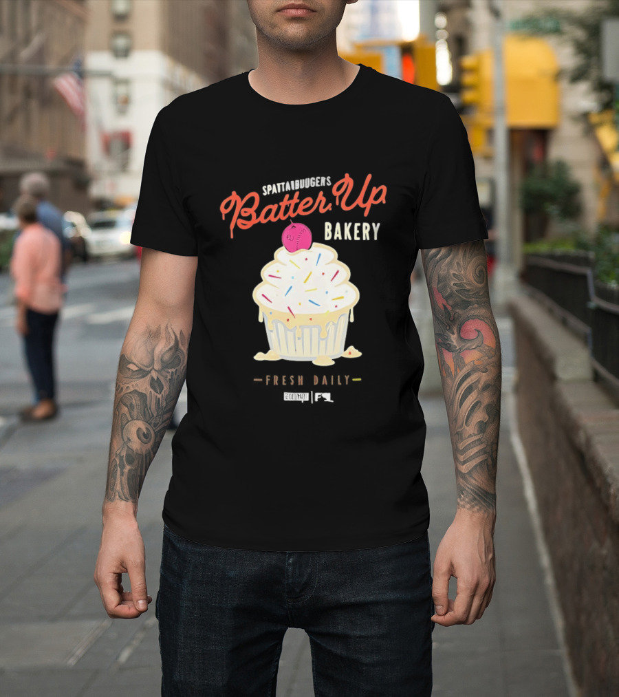 Batter Up Bakery Fresh Daily Cupcake Baseball T-Shirt