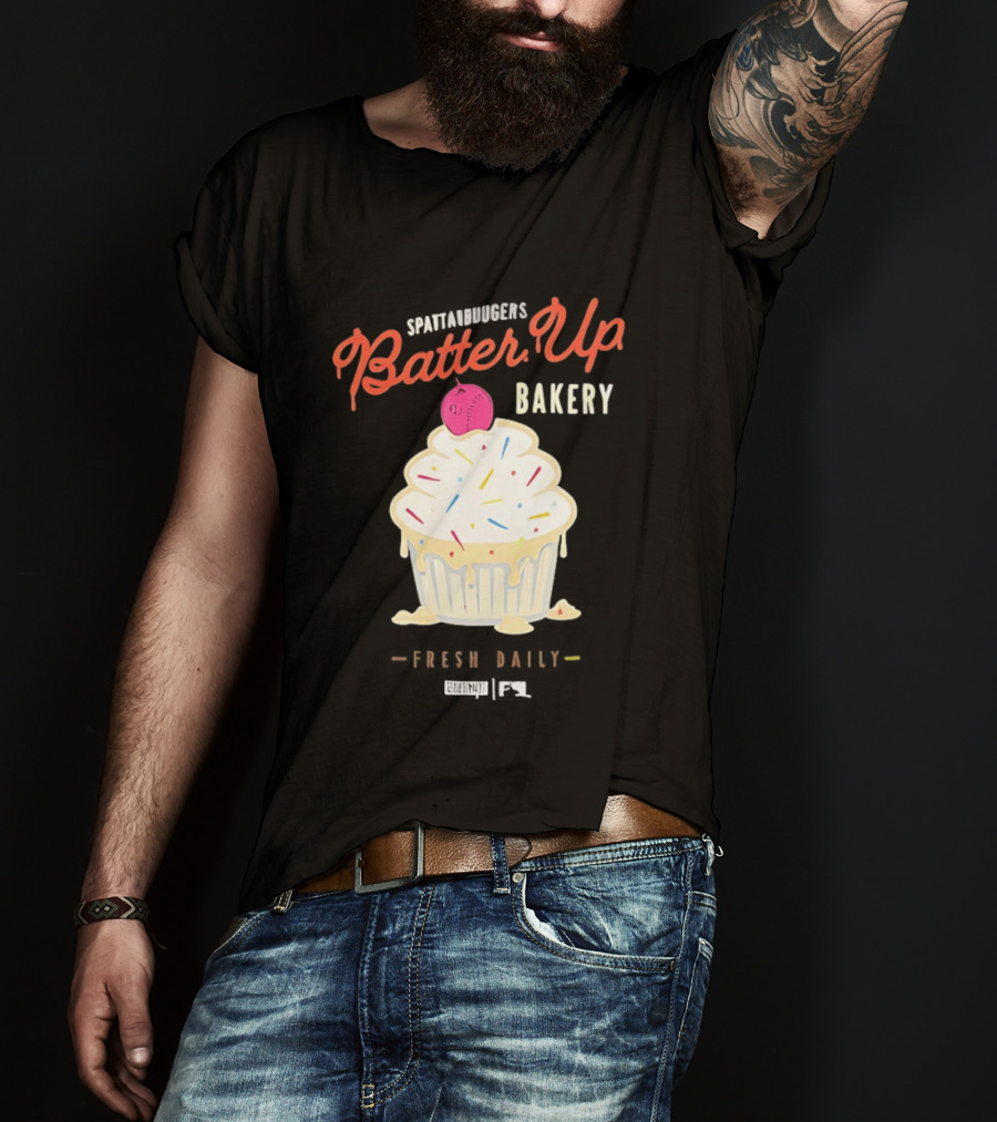 Batter Up Bakery Fresh Daily Cupcake Baseball T-Shirt