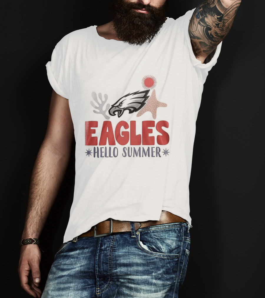 Philadelphia Eagles Hello Summer Tropical Vibes T-Shirt