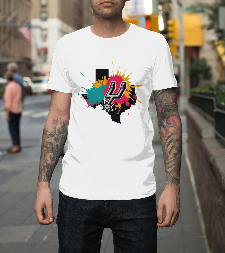 San Antonio Spurs Texas Colors Black NBA Basketball 2026 T-Shirt