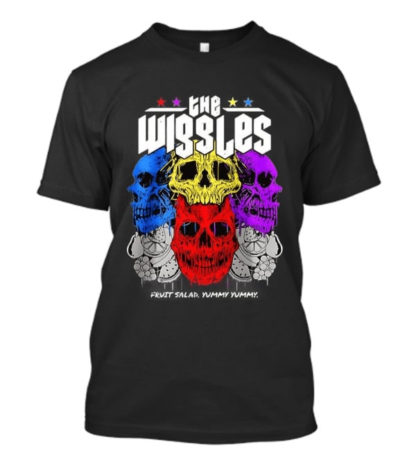 The Wiggles Fruit Salad Yummy Yummy Colorful Skull T-Shirt