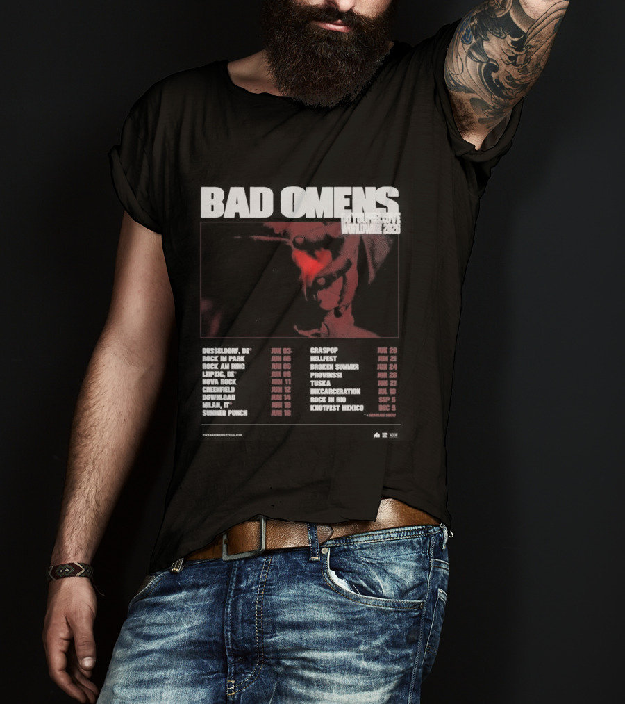 Bad Omens 2026 Worldwide Tour Dates T-Shirt