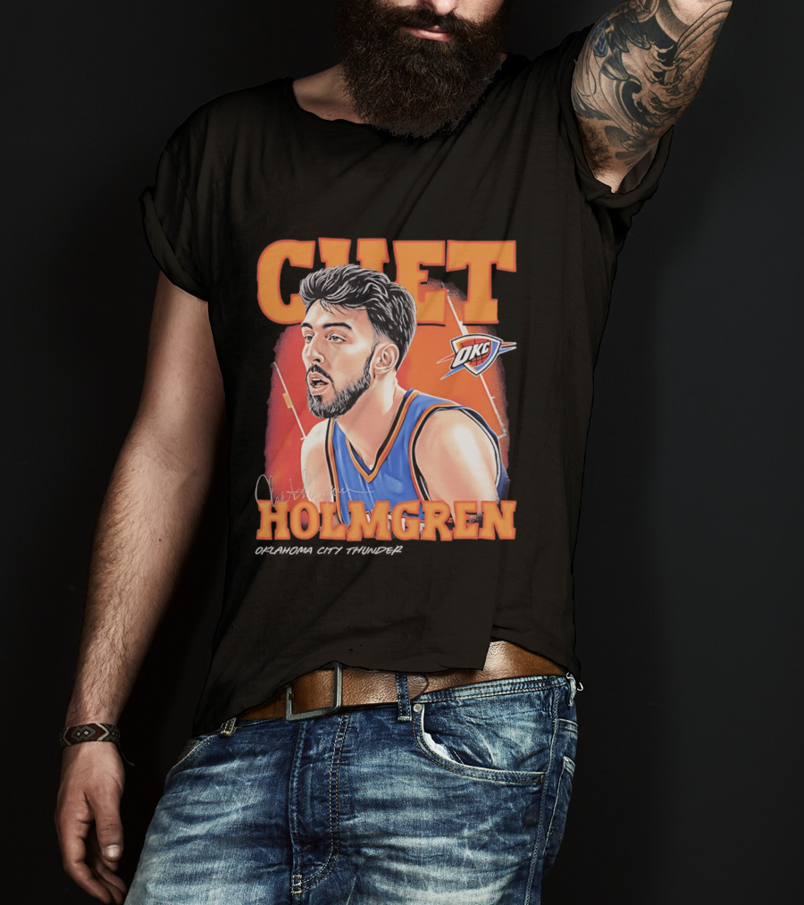 Chet Holmgren OKC Thunder 90s Airbrush T-Shirt