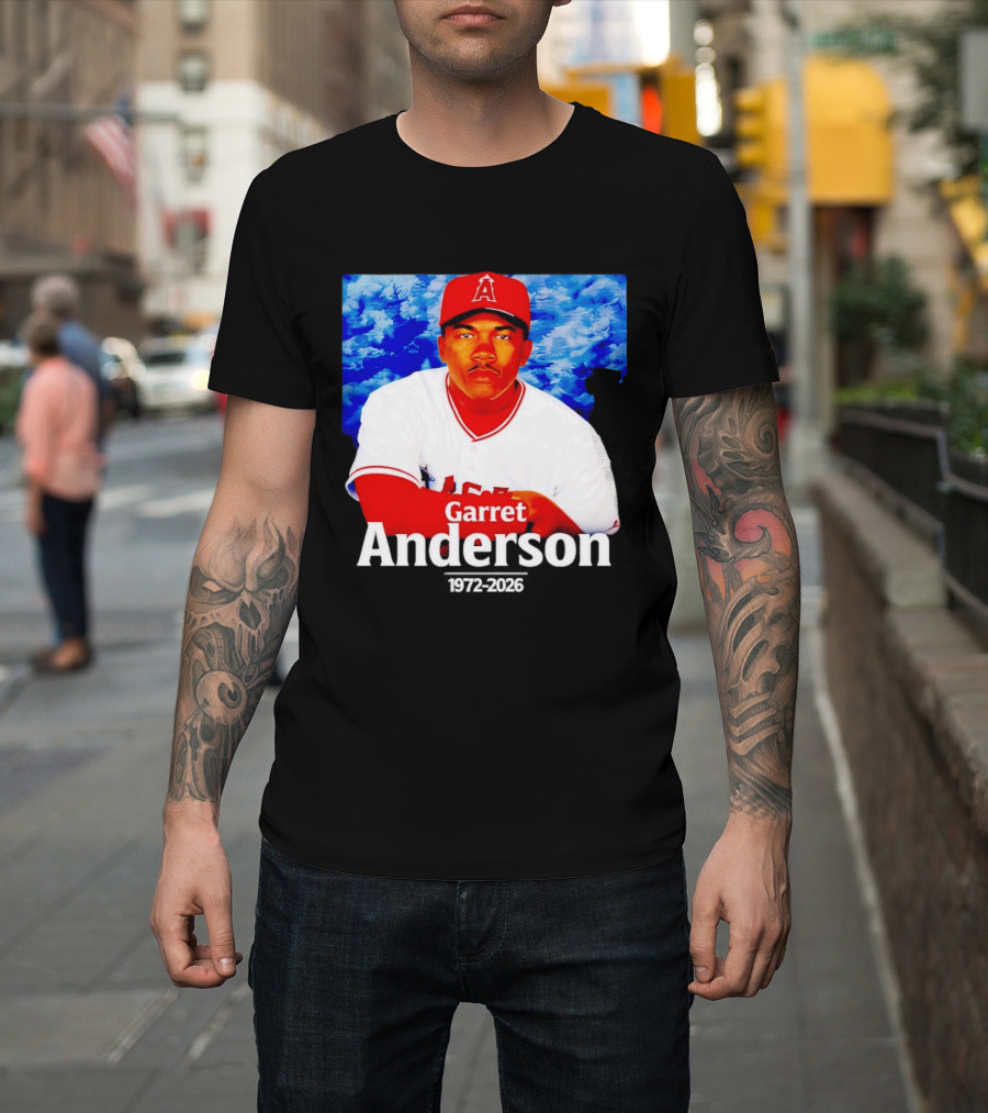 Garret Anderson Angels Tribute Baseball Legend 1972 2026 T-Shirt
