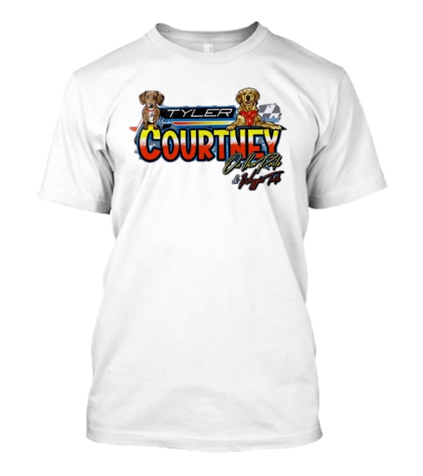 Tyler Courtney On The Rails And Waggin Tails With Dogs Racing T-Shirt