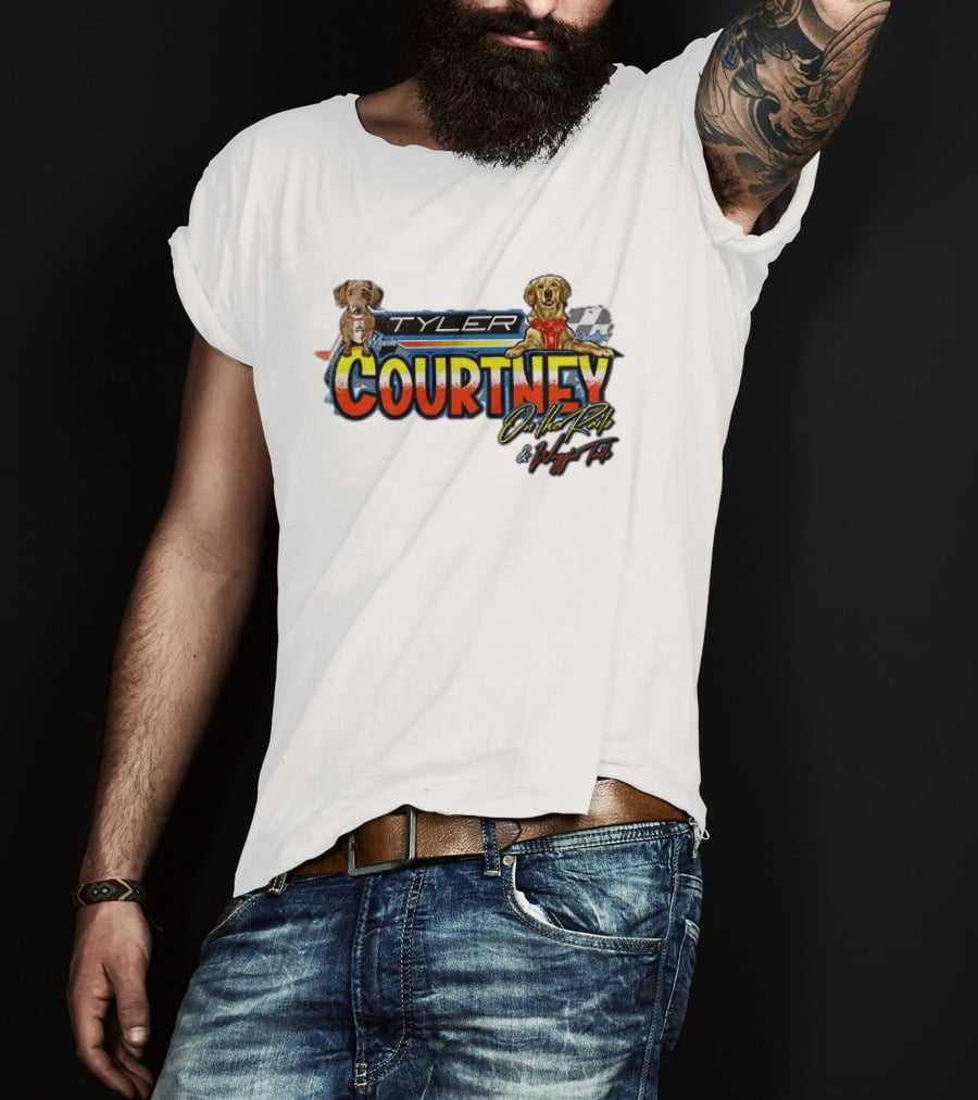 Tyler Courtney On The Rails And Waggin Tails With Dogs Racing T-Shirt