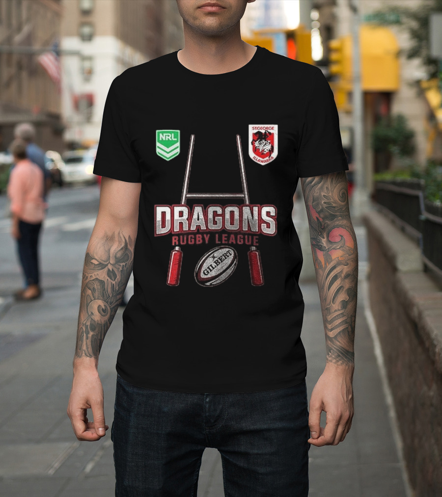 St George Illawarra Dragons Rugby League NRL Gilbert Ball T-Shirt