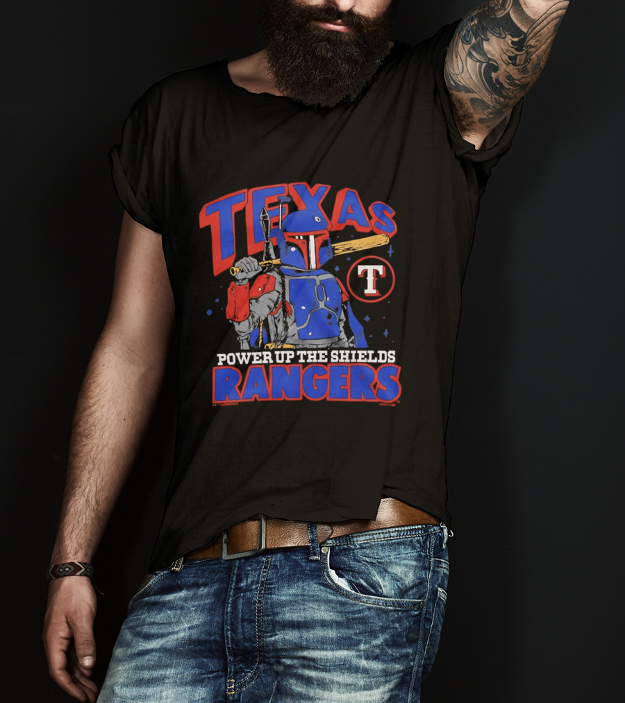 Texas Rangers Power Up The Shields With Star Wars Bounty Hunter Collaboration T-Shirt
