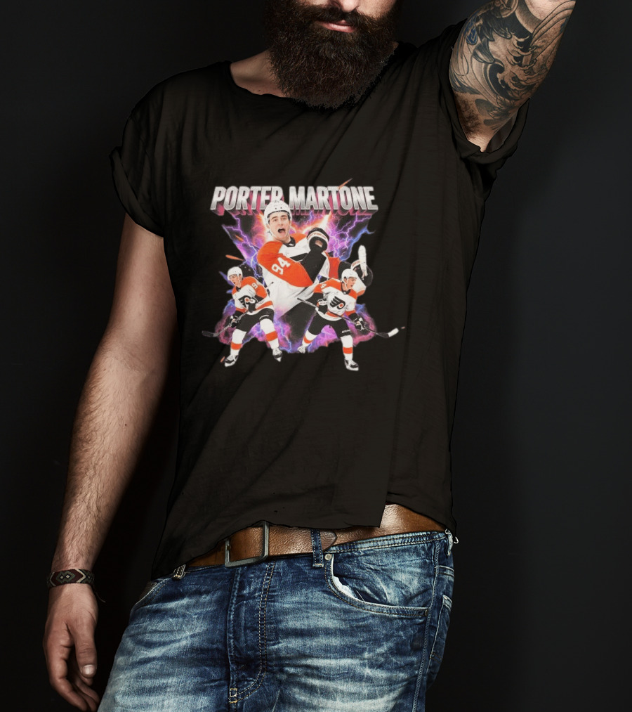 Porter Martone Flyers 94 Retro Bootleg Hockey Players T-Shirt