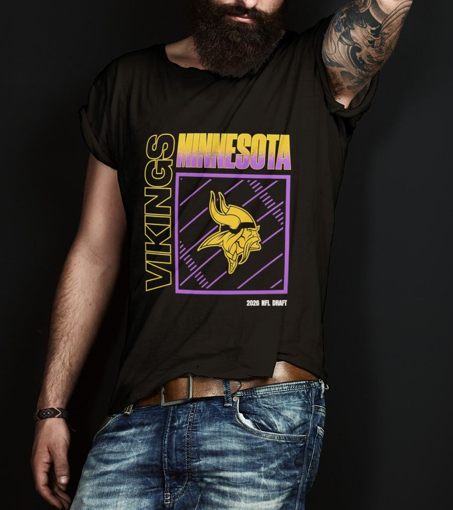 Minnesota Vikings 2026 Nfl Draft T-Shirt
