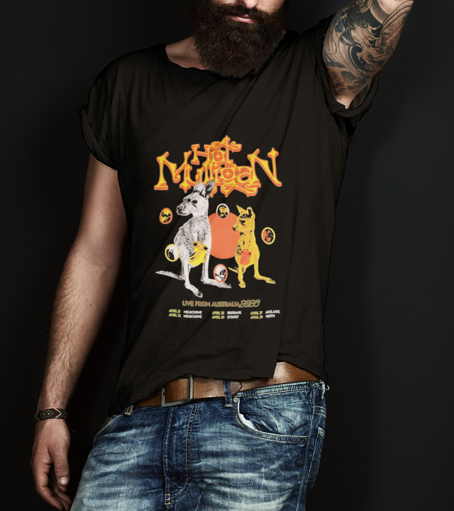 Hot Mulligan Australia Tour 2026 Kangaroo T-Shirt