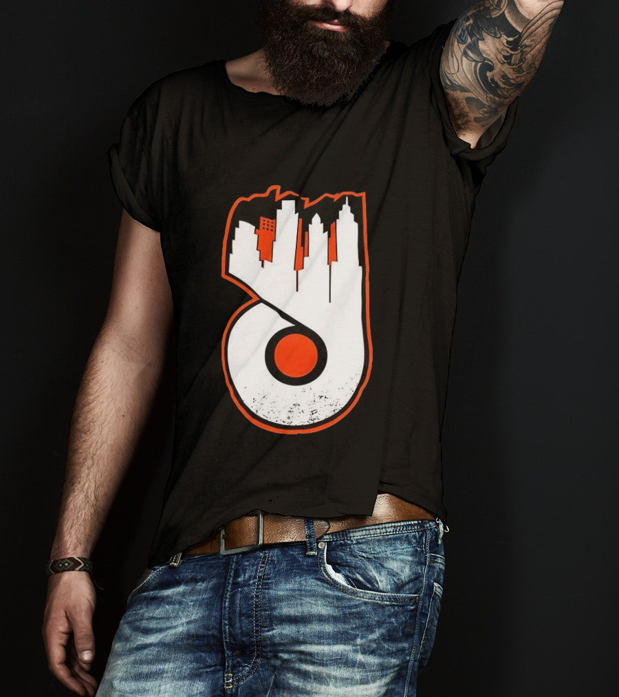 Philadelphia Flyers Skyline Emblem With Cityscape T-Shirt