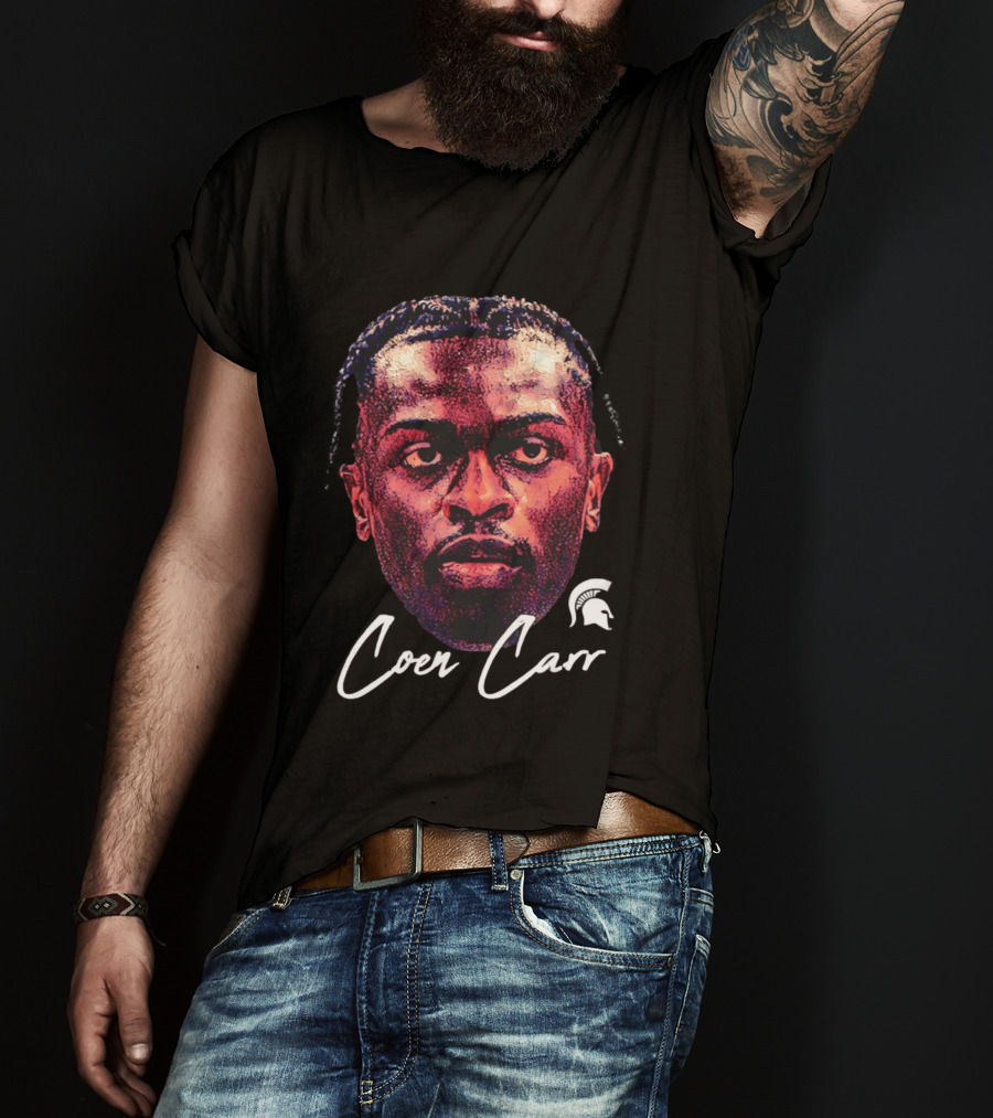 Coen Carr Michigan State Spartans Basketball Big Head T-Shirt