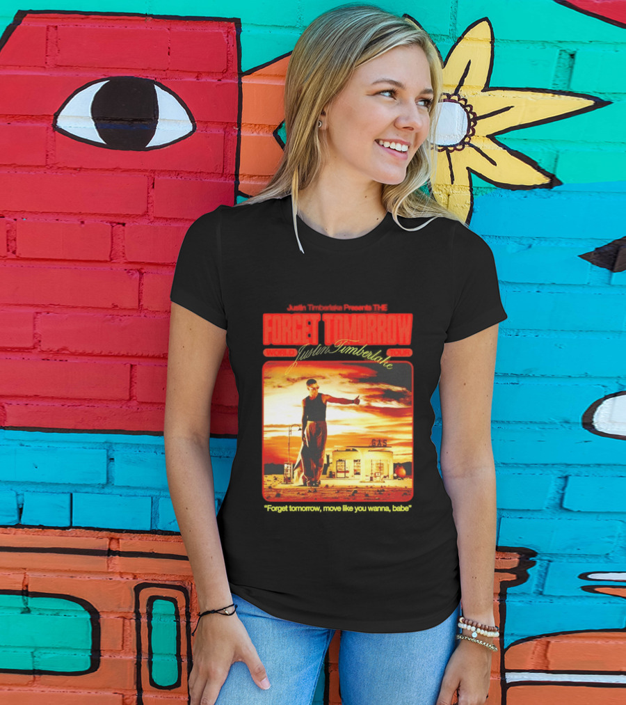 Forget Tomorrow World Tour Justin Timberlake Gas Station Scene T-Shirt