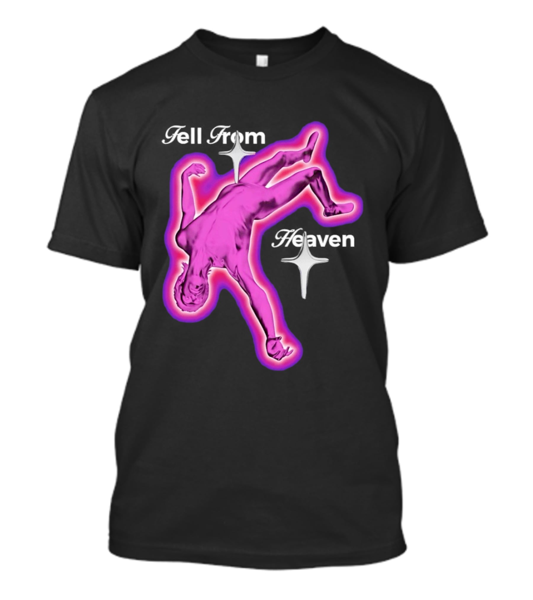 Falling From Heaven Pink Neon T-Shirt