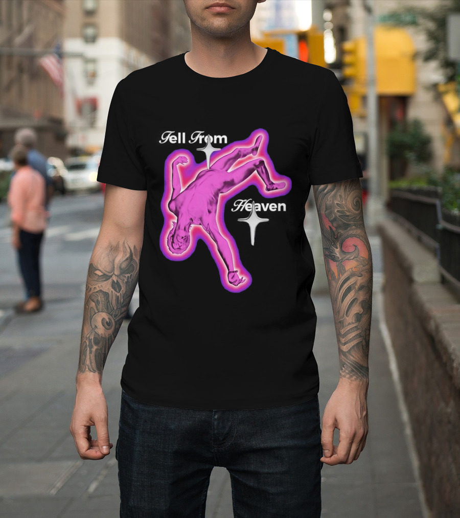 Falling From Heaven Pink Neon T-Shirt