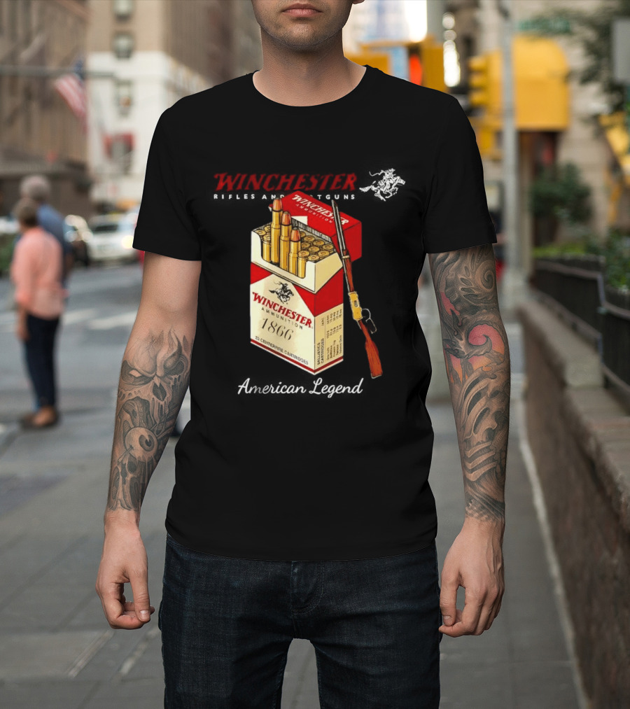 Winchester Rifles Shotguns American Legend 1866 Ammunition T-Shirt