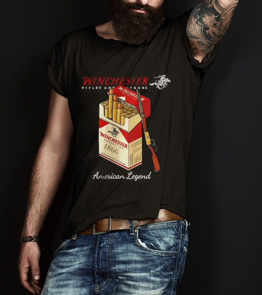 Winchester Rifles Shotguns American Legend 1866 Ammunition T-Shirt