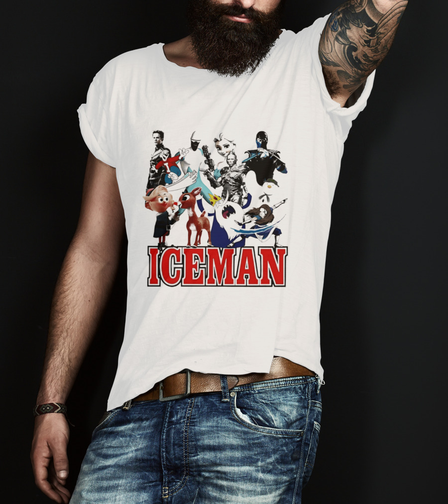 Iceman Elsa Sub Zero Mr. Freeze Cartoon Characters T-Shirt