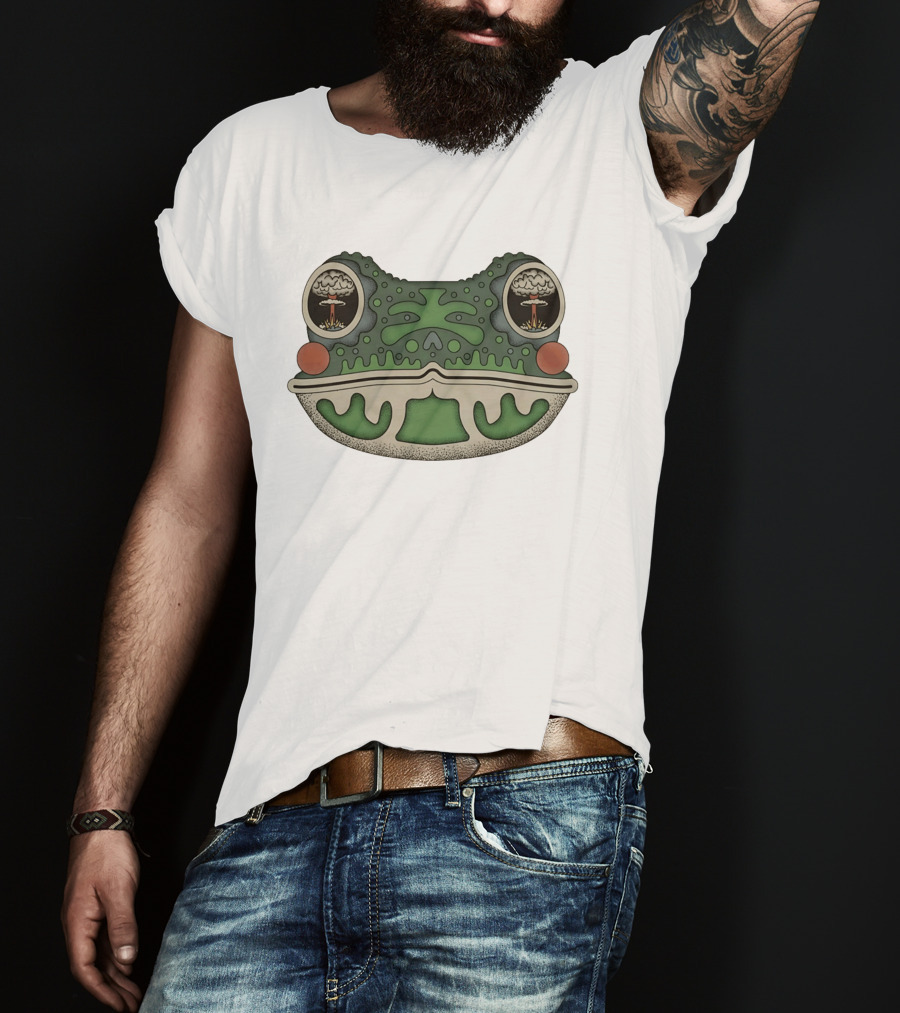 Toad Toadal Destruction Atomic Bomb Eyes Frog T-Shirt