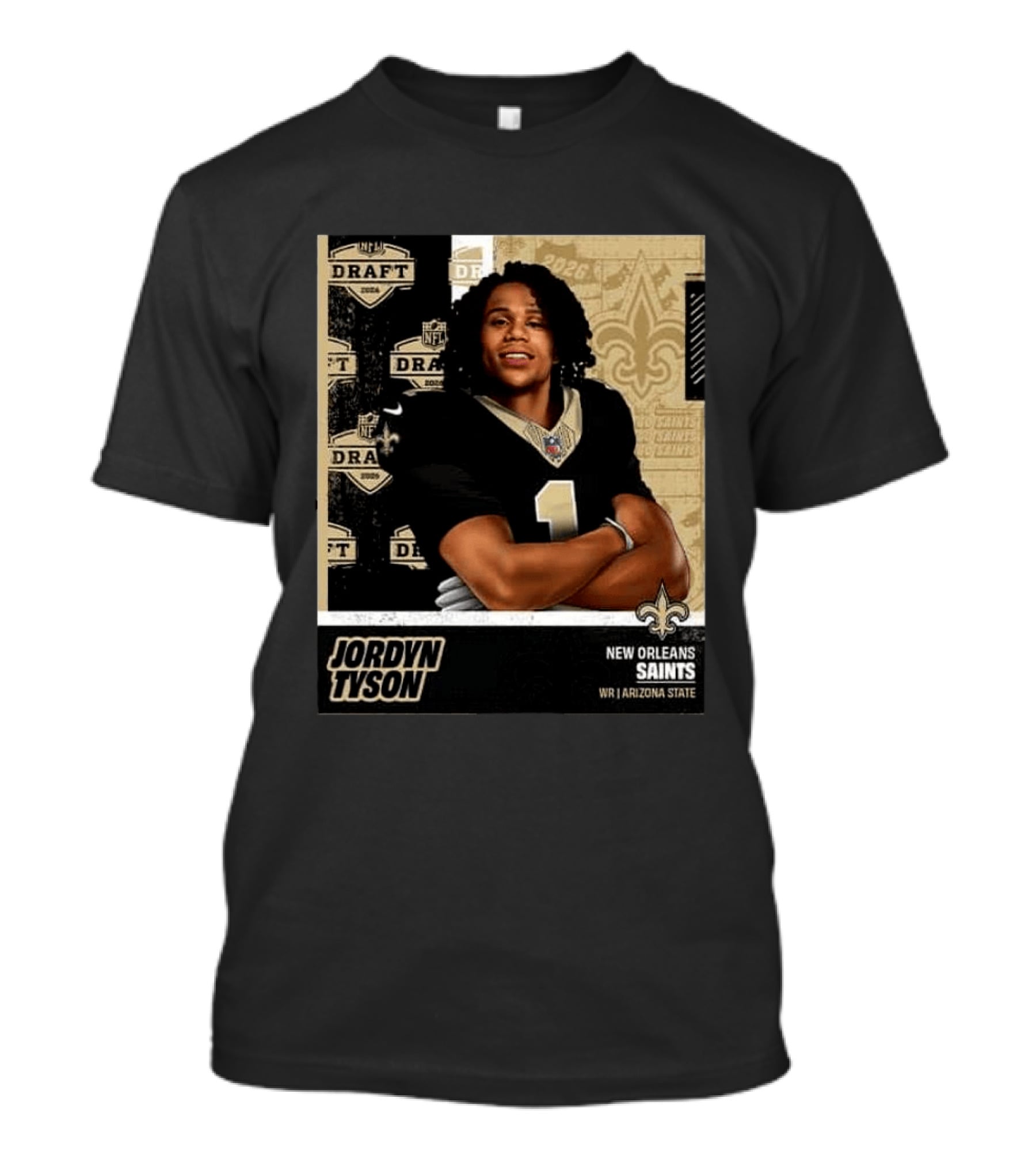 Jordyn Tyson New Orleans Saints 2026 NFL Draft Round 1 Pick 8 T-Shirt