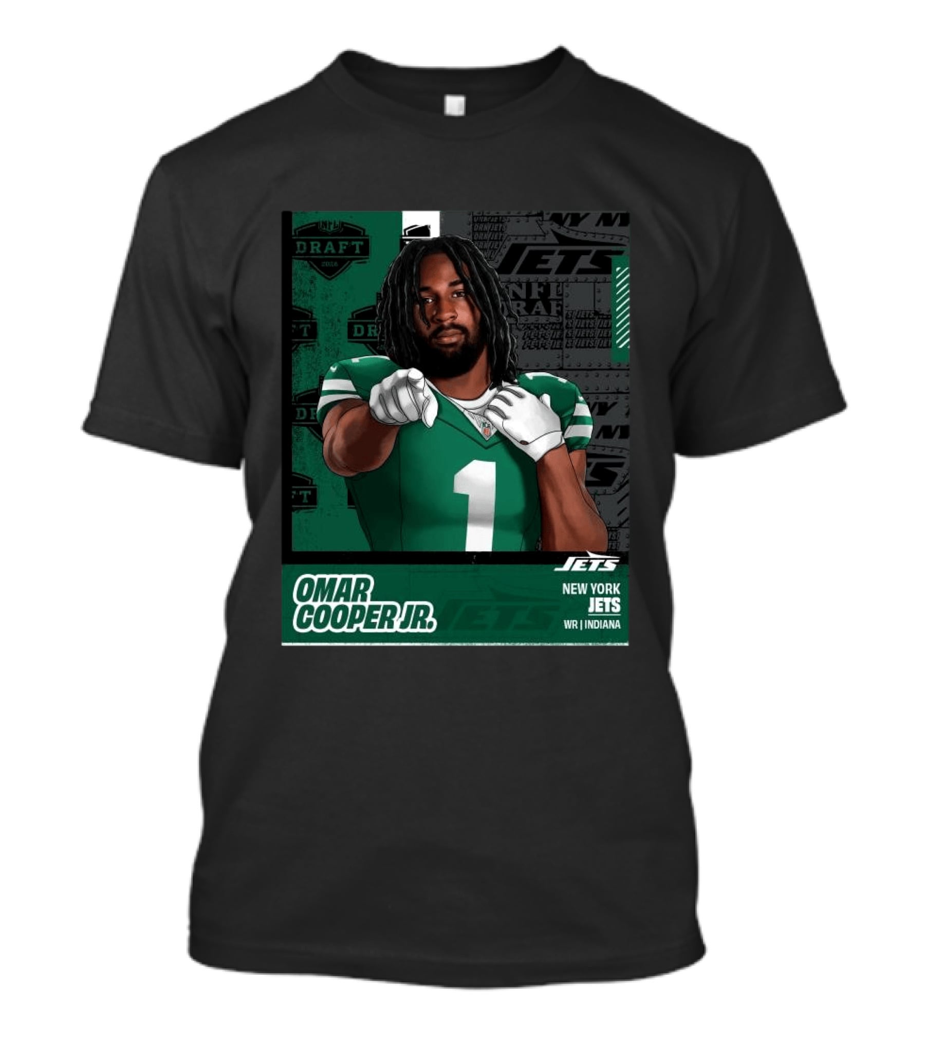NFL Draft 2026 New York Jets Omar Cooper Jr Round 1 Pick 30 WR Indiana T-Shirt