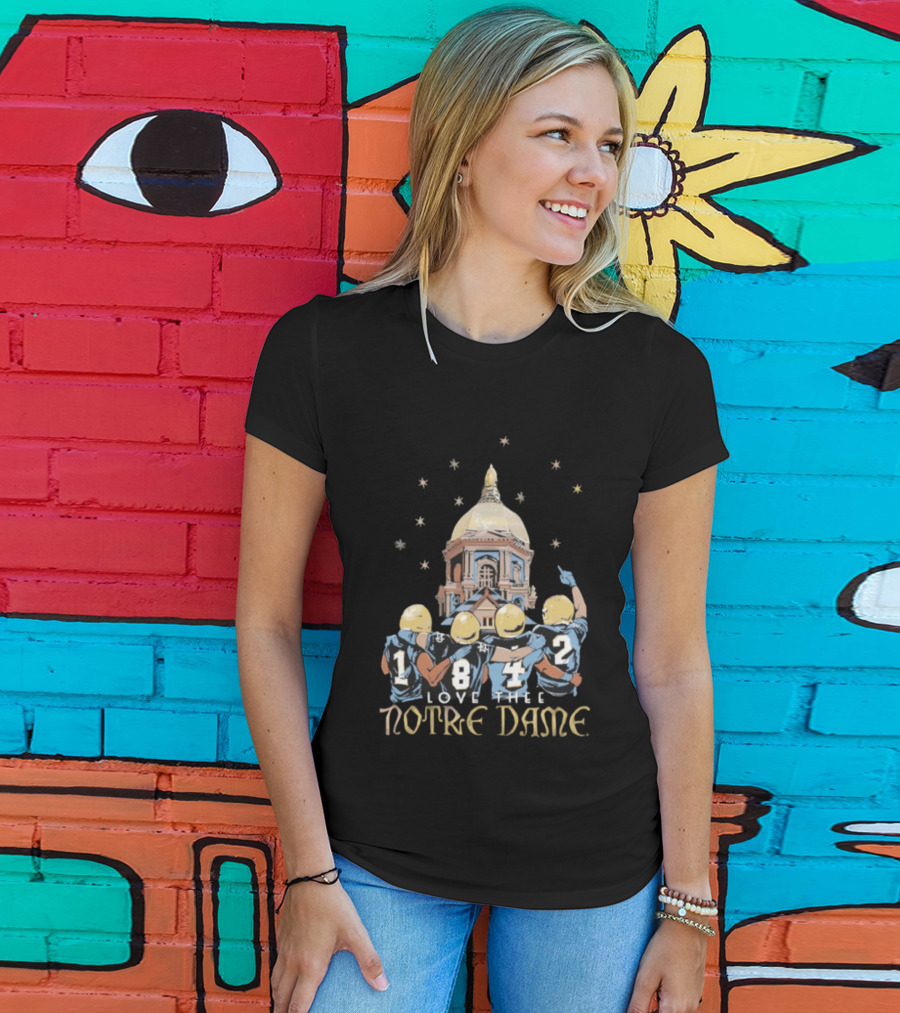 Notre Dame Fighting Irish Love Thee Notre Dame 2026 Football Team Dome Stars T-Shirt