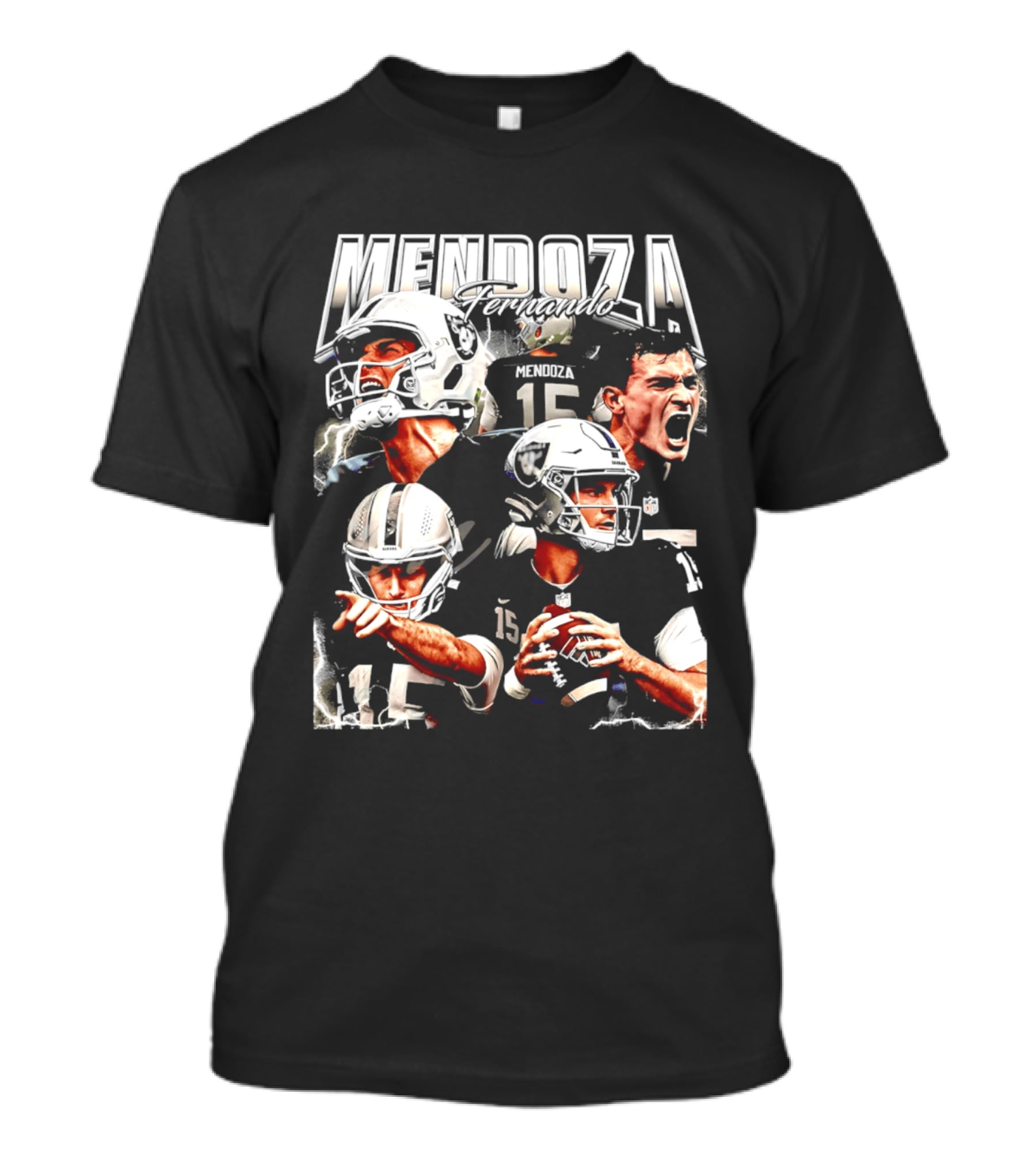 Fernando Mendoza Raiders 15 Retro 90s Bootleg T-Shirt