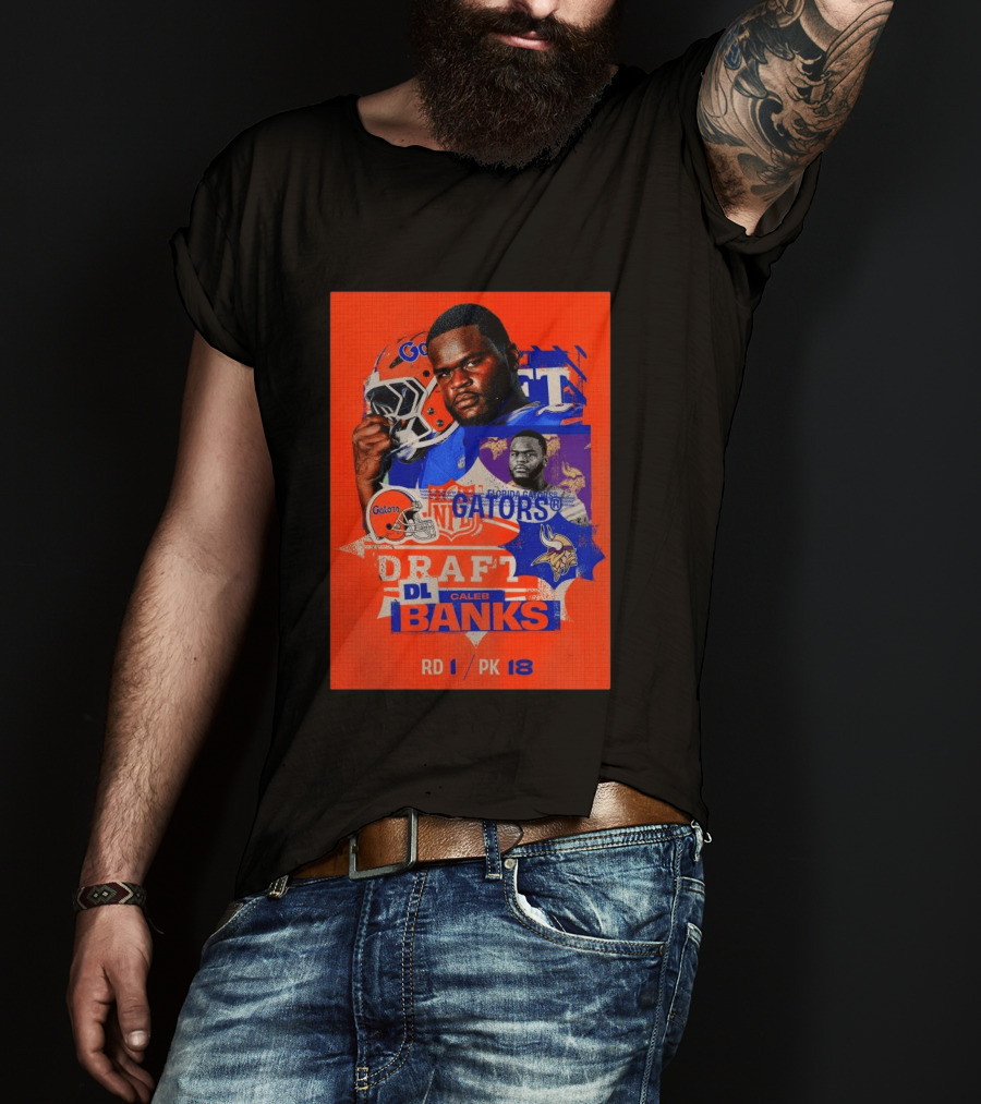 Florida Gators Football Caleb Banks NFL Draft DL Round 1 Pick 18 T-Shirt
