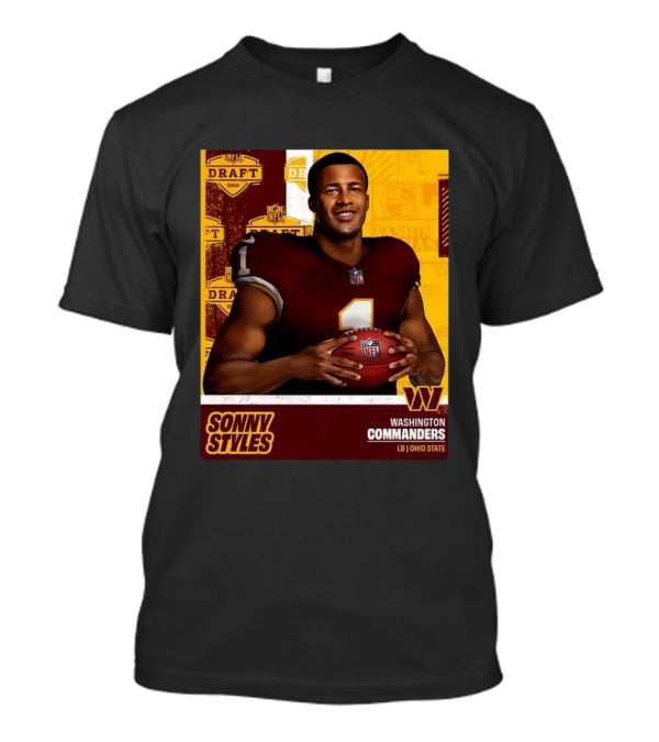 Sonny Styles Washington Commanders NFL Draft 2026 Ohio State Linebacker T-Shirt