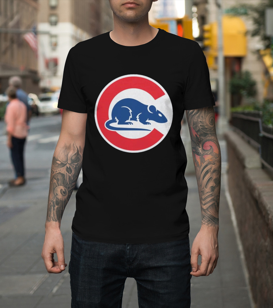 Wrigley Rats C Red And Blue Rat T-Shirt