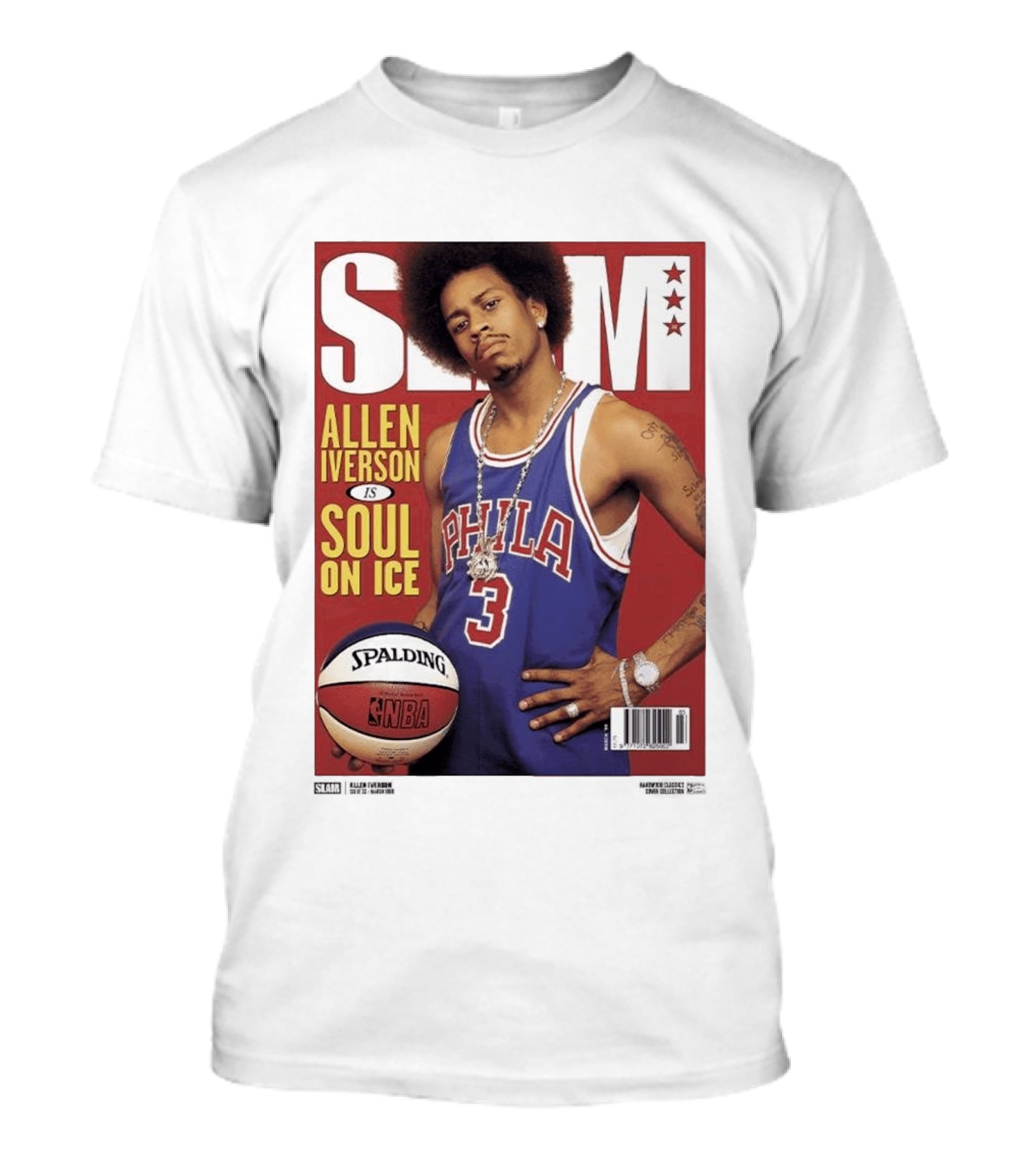 Allen Iverson Slam Cover Philadelphia 76ers Soul On Ice T-Shirt