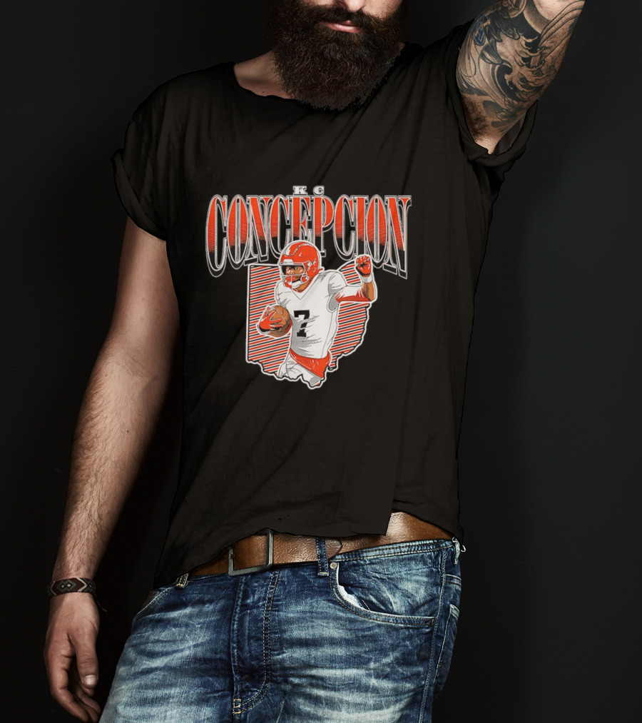 KC Concepcion Football Star Cleveland Browns Number Seven T-Shirt
