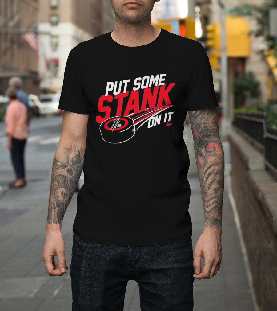 Put Some Stank On It Logan Stankoven Hockey Puck T-Shirt