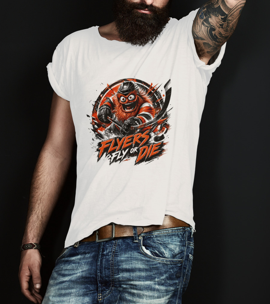 Flyers Hockey Gritty Flyers Fly Or Die NHL 2026 T-Shirt