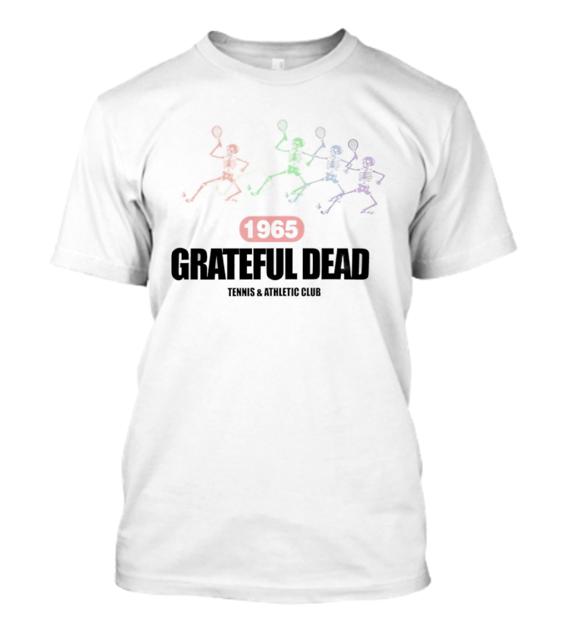 Grateful Dead 1965 Colorful Athletics Tennis Club T-Shirt