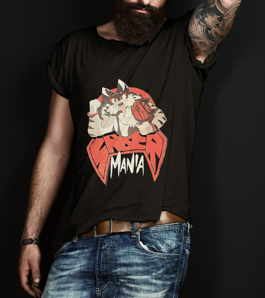 Ring Cats Saber Mania Wrestling Champion Feline T-Shirt