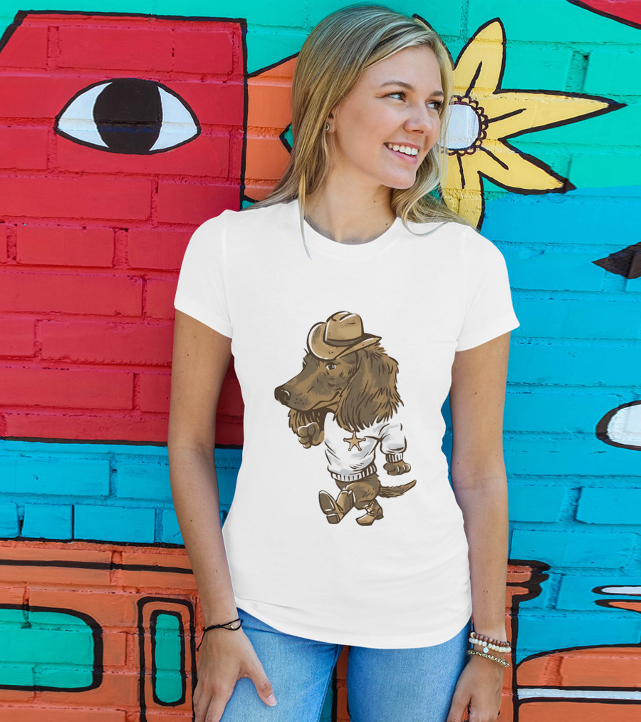 Starkville Derby 2026 Cowboy Dachshund Weenie Deputy Star T-Shirt