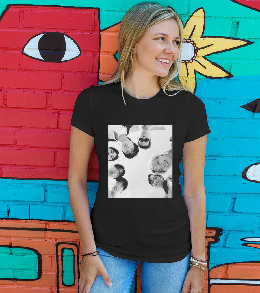 BTS Arirang World Tour Kpop 2026 Group Photo Black And White Aesthetic T-Shirt