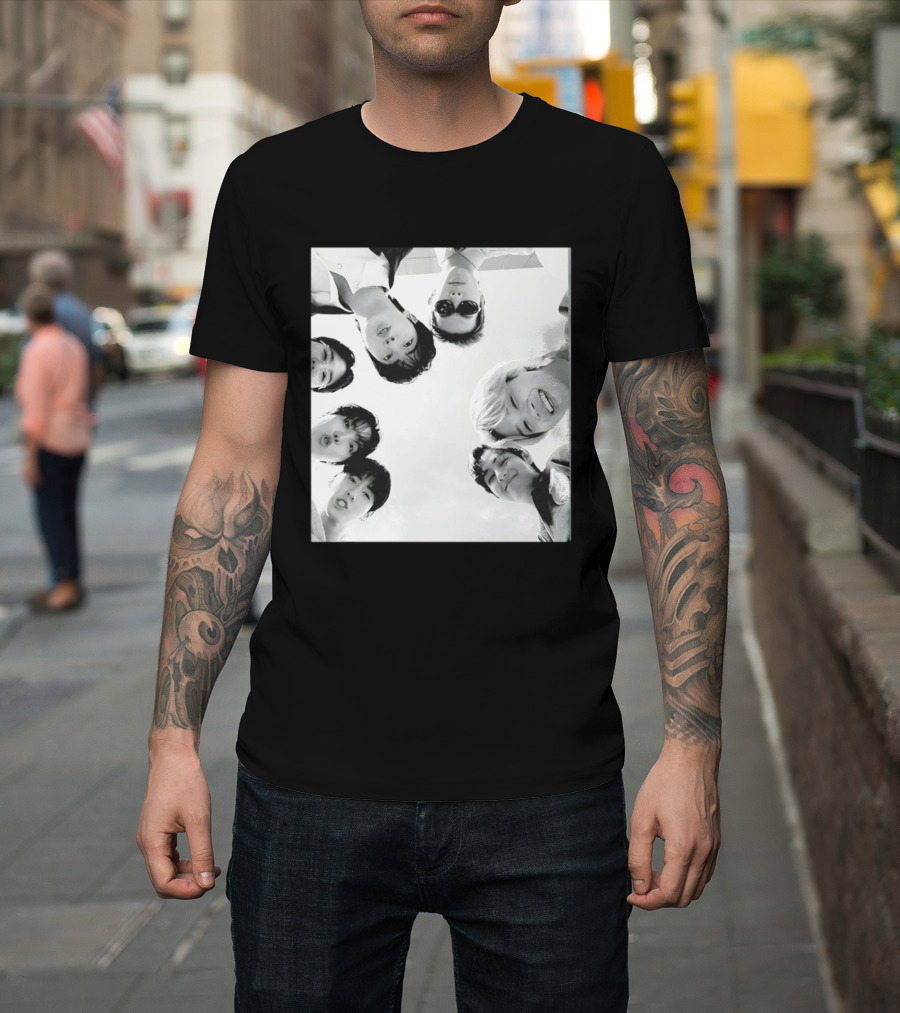 BTS Arirang World Tour Kpop 2026 Group Photo Black And White Aesthetic T-Shirt