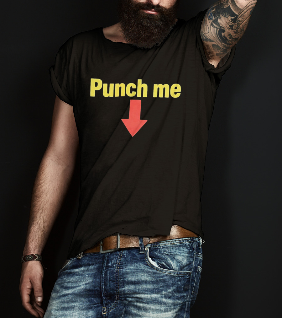 Punch Me Red Arrow Yellow T-Shirt